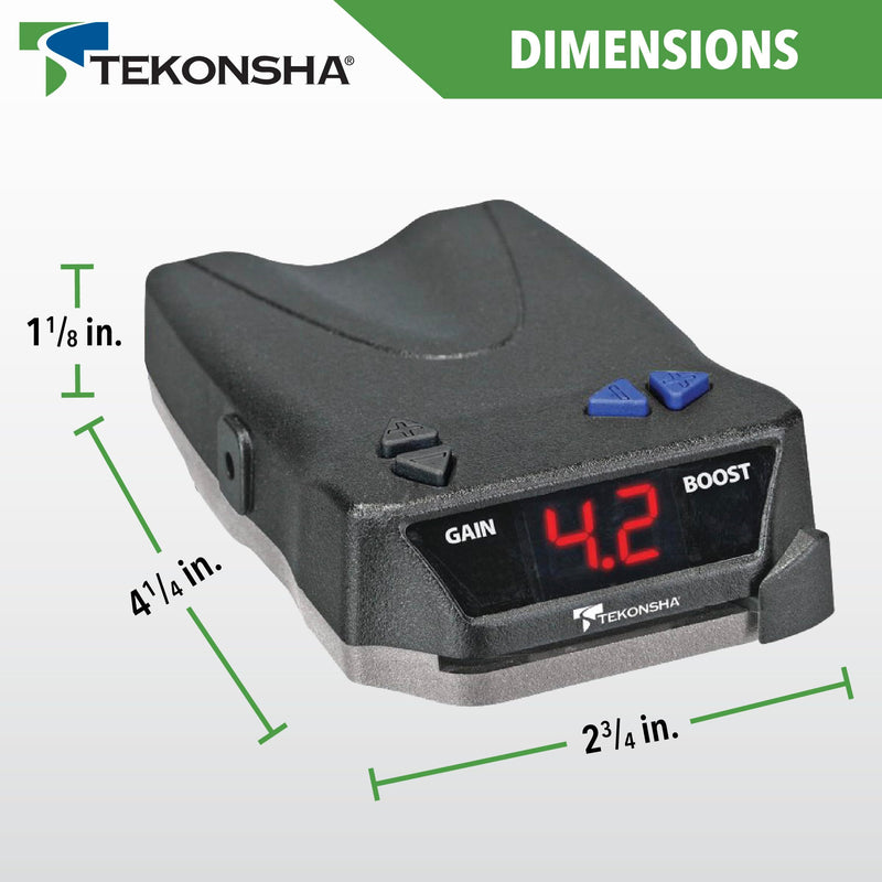 TEKONSHA 8508220 Brake-EVN Proportional Brake Controller for Trailers with 1-4 Axles, Compatible with Ford, GM, Chevy, Dodge, RAM, Toyota. Wiring Harness is NOT Included.