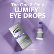 LUMIFY eye drops for red eyes, brightening and redness relief, 0.17 fl oz bottle, showing the eye drops applicator and packaging