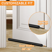 Two LADANY under door draft stoppers, adjustable 30-36 inch gap fillers for sealing door bottoms and reducing drafts.