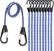 31-Piece Premium Bungee Cords Assortment Jar, Includes 10”,18”,24”,32”,40” Bungee Cords, 6“ Zip Ties, 8”Canopy/Tarp Ball Ties and Crocodile Mouth Tarp Clips