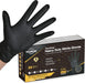 Thor Grip Heavy Duty Black Industrial Nitrile Gloves with Raised Diamond Texture, 8-Mil, Latex Free