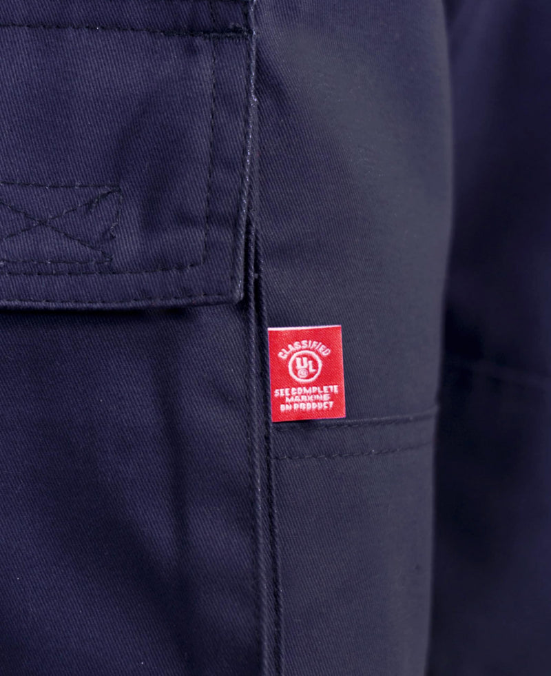 BOCOMAL FR Pants High Visibility Cargo Pockets Flame Resistant Hi-Vis Workwear Water & Oil Repellent Finish Navy