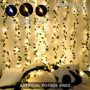 suddus Vine with Fairy Lights Battery Operated, 33ft100 LED Pothos String Lights with Remote, Leaf Lights for Bedroom, Room, Wall, Garden, Party, Wedding Dorm Decor(Warm White) - Durrett Recovery