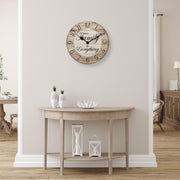 Westclox Wall Clock, 11-Inch Round Analog Clock with Inspirational Dial, Battery Powered, Quartz Movement, Farmhouse Rustic Decor for Living Room, Kitchen, Bedroom (Family is Everything, 11-Inch) - Durrett Recovery