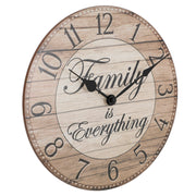 Westclox Wall Clock, 11-Inch Round Analog Clock with Inspirational Dial, Battery Powered, Quartz Movement, Farmhouse Rustic Decor for Living Room, Kitchen, Bedroom (Family is Everything, 11-Inch) - Durrett Recovery