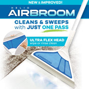 Helio AirBroom 3 Piece Kit All Surface Sweeper and Squeegee for Wet and Dry Cleaning Dust, Dirt, Liquids, Pet Hair, Tile, Hardwood Floors, Carpet, Furniture, Windows, Shower Doors As Seen on TV - Durrett Recovery