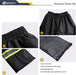 Hi-Vis Reflective Safety Rain Jacket and Pants for Men Women Waterproof Rain Gears for Farming Fishing Work HV Rain Suit with Inner Mesh Lining and Pockets (117-Black XL)