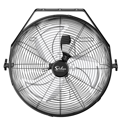 Simple Deluxe 18 Inch Industrial Wall Mount Fan, 3 Speed Commercial Ventilation Metal Fan for Warehouse, Greenhouse, Workshop, Patio, Factory and Basement - High Velocity - Durrett Recovery