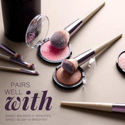 BS-MALL 18-piece makeup brush set with black case, includes foundation, powder, concealer, eyeshadow, and blush brushes with synthetic bristles.