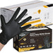 Thor Grip Heavy Duty Black Industrial Nitrile Gloves with Raised Diamond Texture, 8-Mil, Latex Free
