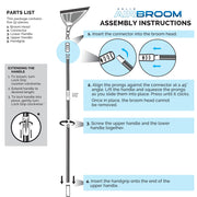 Helio AirBroom 3 Piece Kit All Surface Sweeper and Squeegee for Wet and Dry Cleaning Dust, Dirt, Liquids, Pet Hair, Tile, Hardwood Floors, Carpet, Furniture, Windows, Shower Doors As Seen on TV - Durrett Recovery