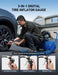 Digital Tire Pressure Gauge with Inflator, 3-250 PSI Air Chuck & Compressor Accessories Heavy Duty with Quick Connect Coupler, 0.1 Display Resolution, 1Pack