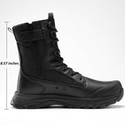 Coostar Tactical Boots for Men Lightweight Military Combat Work Boot Side Zipper Motorcycle Hiking Boots 8 Inches Black Size 12 - Durrett Recovery