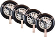 Wheel Dolly Tire Harness with Universal O-Ring - 2 Inch X 96 Inch - 4 Pack - High-Viz - 3,300 Pound Safe Working Load - Straps Only - Ratchets Sold Separately