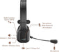 Trucker Bluetooth Headset V5.0, Wireless Headset with Noise Canceling&Mute Microphone for Cell Phones, on Ear Bluetooth Headphone for Computer, Zoom Meetings, Skype, Home Office