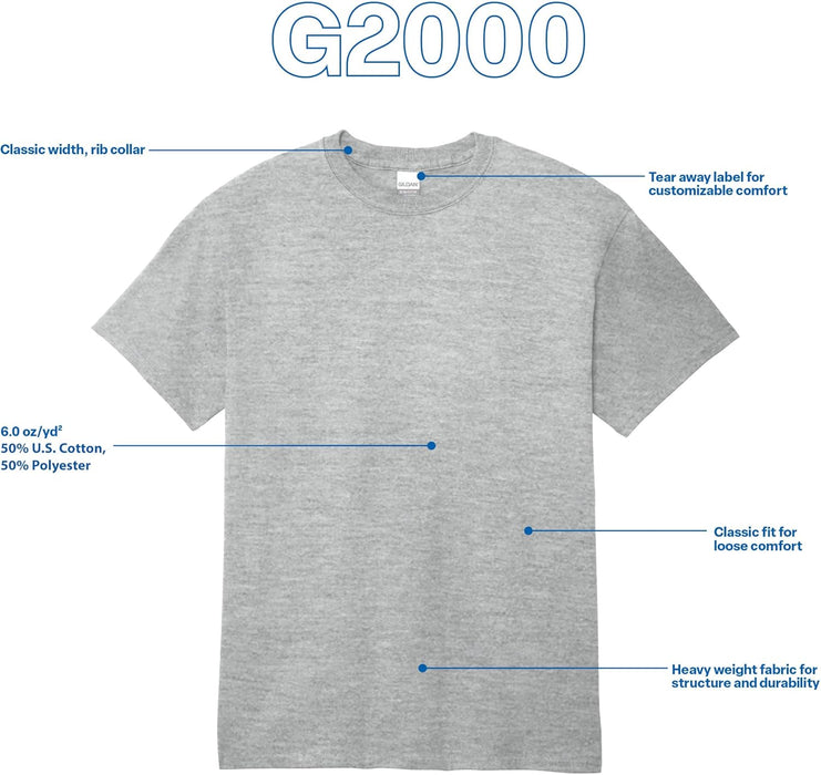 Unisex Adult Ultra Cotton T-Shirt, Style G2000, Multipack