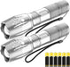 LED Flashlight 2 Pack, Bright Tactical Torch High Lumens with 5 Modes, Waterproof Zoomable Flash Light, Christmas Stocking Stuffers Gifts for Men, Hunting Camping Essentials Gear
