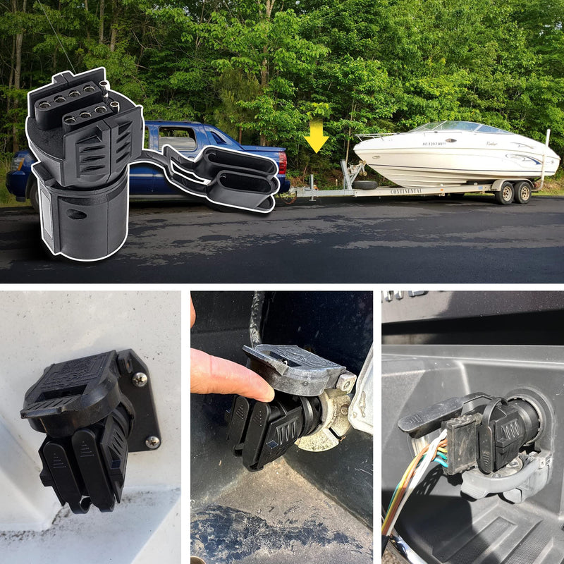 Oyviny 7 to 4 & 5 Pin Trailer Adapter, 2-in-1 Design