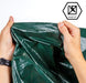 Finished Size 8X10 Feet Waterproof Green Tarp 8 Mil Thick, Multipurpose Protective Cover for Emergency Rain Shelter Camping Tarpaulin