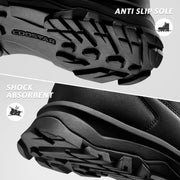 Coostar Tactical Boots for Men Lightweight Military Combat Work Boot Side Zipper Motorcycle Hiking Boots 8 Inches Black Size 12 - Durrett Recovery