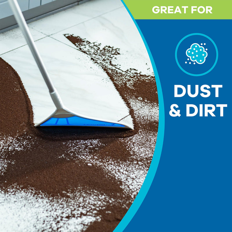 Helio AirBroom 3 Piece Kit All Surface Sweeper and Squeegee for Wet and Dry Cleaning Dust, Dirt, Liquids, Pet Hair, Tile, Hardwood Floors, Carpet, Furniture, Windows, Shower Doors As Seen on TV - Durrett Recovery