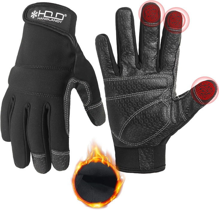 Work Gloves for Men & Women, Utility Mechanic Working Gloves Touch Screen, Flexible Yard Work Gloves