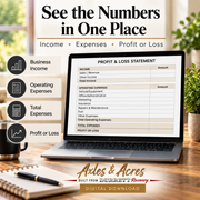 Durrett Recovery Simple Profit & Loss Statement tracker with financial data and charts on a clean, professional sheet.