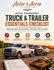 Durrett Recovery free auto transport truck and trailer essentials checklist, featuring key items for safe vehicle shipping.