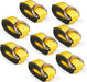 2” X 8’ 8-Pack Lasso Strap with D Ring Auto Tie down for Wheel Lift, Trailer, Tow Truck
