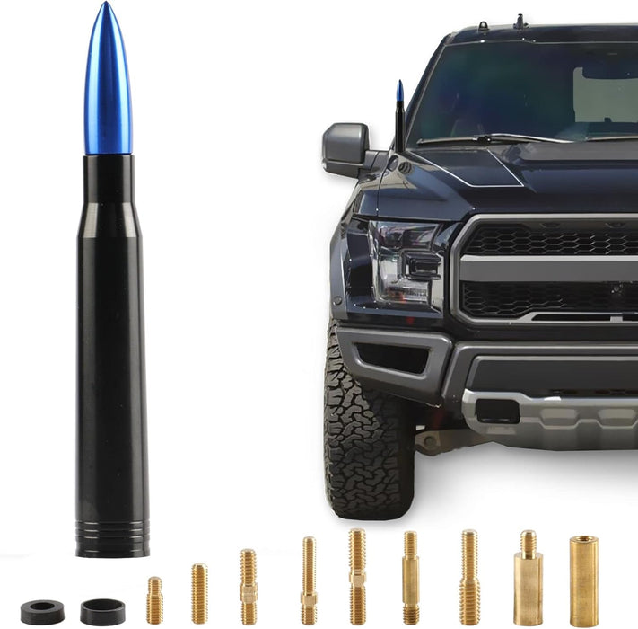 Universal Car Antenna Replacement Compatible with Ford, Dodge, Chevrolet, GMC, Jeep, Toyota Truck Replacement Antenna - Made of Rugged Billet and Aluminum, Black, Car Accessories