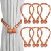 Magnetic Curtain Tiebacks, Curtain Tie Backs for Curtains 2 Pack, Wood Bead Curtain Tiebacks, Curtain Holders for Boho Bedroom Decor, Baby Nursery Decor, Farmhouse Decor
