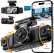 N5 4 Channel Dash Cam 360° View, 1080P Front and Rear Inside, Left Right Dash Camera for Cars, 8 IR Lamps Night Vision, 5G Wifi & APP Control, G-Sensor, Parking Mode, with a Free 128GB SD Card