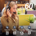 Trucker Bluetooth Headset, V5.2 Wireless Headset with Upgraded Microphone AI Noise Canceling, on Ear Bluetooth Headphone with Mute for Driver Office Call Center