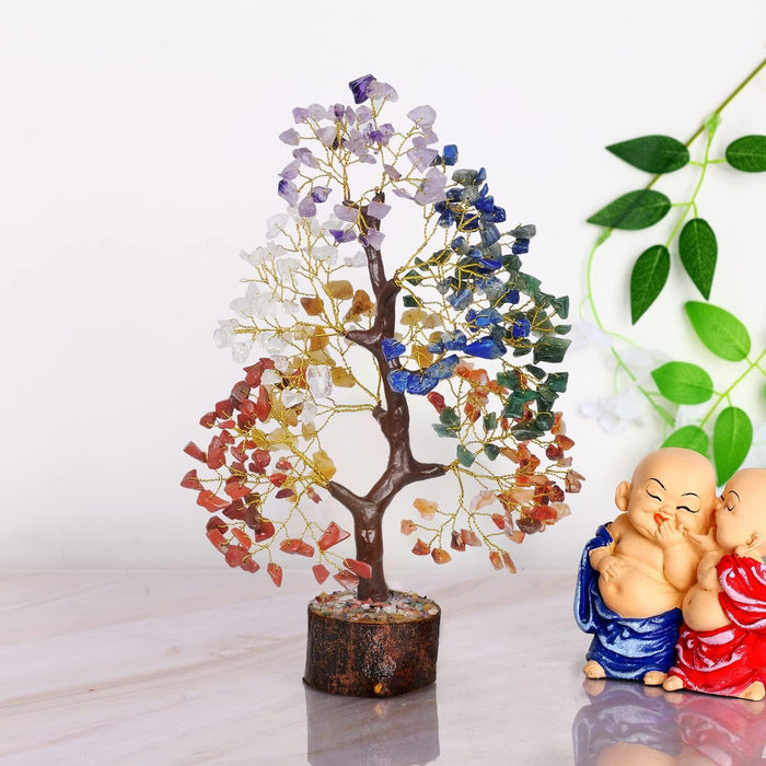 7 Chakra Tree of Life, Crystals and Healing Stones, Birthday Gifts for Women - Crystal Tree for Positive Energy, Home Office Decor, Spiritual Gifts for Women