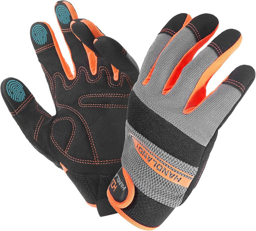 Work Gloves for Men & Women, Utility Mechanic Working Gloves Touch Screen, Flexible Yard Work Gloves