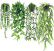 4Pcs Fake Plants Hanging Artificial Ivy Vine Faux Eucalyptus Hanging Plants, Boston Fern, String of Pearls for Living Room Bedroom Boho Wall Shelf Indoor Outdoor Decor