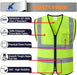 Hi Vis Reflective Safety Vest for Men Women with Chest Pocket Mesh High Visibility Class 2 Construction Vest,Meets ANSI/ISEA Standard(Kz179-Yellow-L)