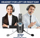 Trucker Bluetooth Headset, V5.2 Wireless Headset with Upgraded Microphone AI Noise Canceling, on Ear Bluetooth Headphone with Mute for Driver Office Call Center
