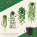4Pcs Fake Plants Hanging Artificial Ivy Vine Faux Eucalyptus Hanging Plants, Boston Fern, String of Pearls for Living Room Bedroom Boho Wall Shelf Indoor Outdoor Decor