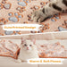 1 Pack 3 Blankets Super Soft Fluffy Premium Fleece Pet Blanket Flannel Throw for Dog Puppy Cat Paw Brown/Pink/White Small(23X16 Inch)