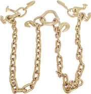 "Heavy Duty Tow Chain V-Bridle with Cluster Hooks - Ideal for Tow Trucks and Wreckers"