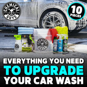 HOL148 10-Piece Arsenal Builder Car Wash Kit with Foam Gun, Bucket, (4) Towels, Wash Mitt and (3) 16 Oz. Car Cleaning Chemicals (Works W/Garden Hose) – 2024 Version