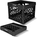 Collapsible Milk Crate, Obsidian, 1PK - 25L (6 Gal) Stackable Storage Bins, Holds 50Lbs per Bin - Clevercrates Are Heavy Duty, Plastic Collapsible Storage Crate for Multi Purposes