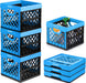 Collapsible Milk Crate, Obsidian, 1PK - 25L (6 Gal) Stackable Storage Bins, Holds 50Lbs per Bin - Clevercrates Are Heavy Duty, Plastic Collapsible Storage Crate for Multi Purposes