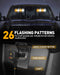 2002L Emergency Dash Strobe Lights: Amber White Safety Lights, Flashing Warning Hazard Windshield Visor Traffic Light Bars for Trucks, Construction Vehicles (2X8.5 Inch, 48LED)