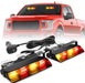 2002L Emergency Dash Strobe Lights: Amber White Safety Lights, Flashing Warning Hazard Windshield Visor Traffic Light Bars for Trucks, Construction Vehicles (2X8.5 Inch, 48LED)