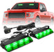 2002L Emergency Dash Strobe Lights: Amber White Safety Lights, Flashing Warning Hazard Windshield Visor Traffic Light Bars for Trucks, Construction Vehicles (2X8.5 Inch, 48LED)