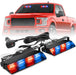 2002L Emergency Dash Strobe Lights: Amber White Safety Lights, Flashing Warning Hazard Windshield Visor Traffic Light Bars for Trucks, Construction Vehicles (2X8.5 Inch, 48LED)