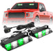 2002L Emergency Dash Strobe Lights: Amber White Safety Lights, Flashing Warning Hazard Windshield Visor Traffic Light Bars for Trucks, Construction Vehicles (2X8.5 Inch, 48LED)