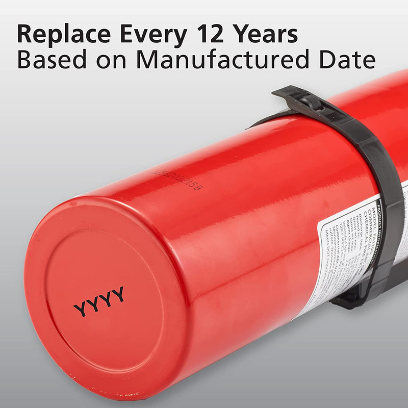 Fire Extinguisher for Home, 1-A:10-B:C, Dry Chemical Extinguisher, Red, Mounting Bracket Included, 2 Pack